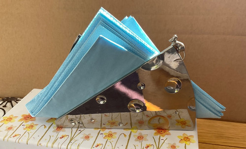 Mouse cheese napkin holder - on,