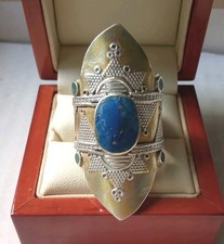 Stunning, Vintage, Silver(?), Lapis Lazuli And Turquoise Large Asian (?) Ring