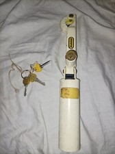 Retro Adjustable White Autolok Gear lever Handbrake Security Lock W/3 Keys