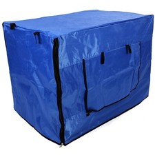 Black Dog Cage Crate with Blue