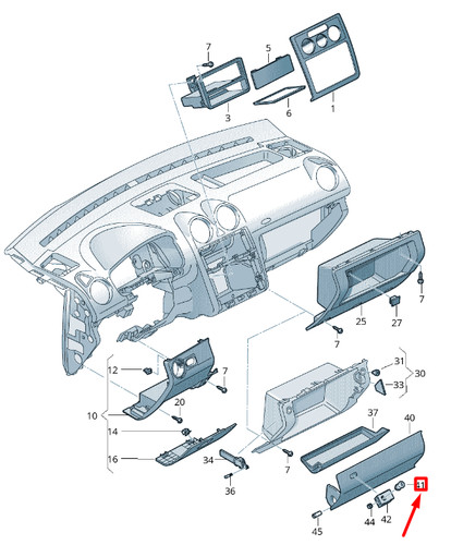 Volkswagen caddy mk3 glove - caddy, 2k