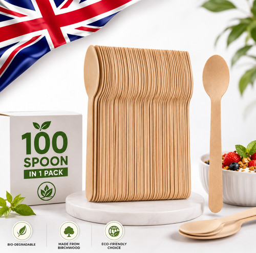100 biodegradable wooden - 100,