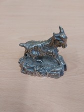 Silver Plated Mountain Goat Ornament | Vintage Decor