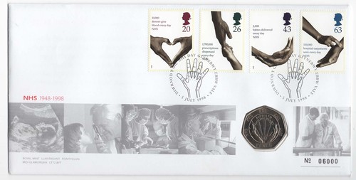 1998 years nhs coin - of,