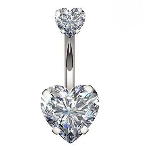 Belly bar heart shape surgical - bar,