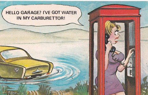 Vintage postcard prof - -, humour