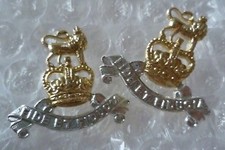 Staybrite Royal Army Pay Corps COLLAR Badge Anodised SAME FACE PAIR