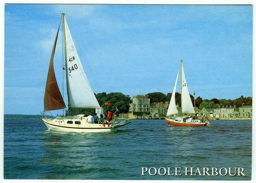 1990s salmon postcard yachts - 1990s,