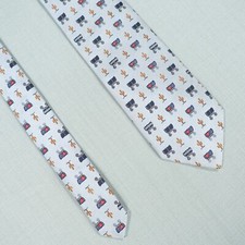 Moschino Tie Mens Blue Silk