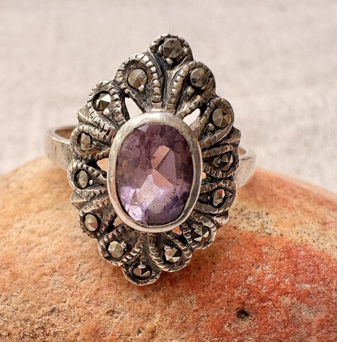 Antique silver amethyst - antique,