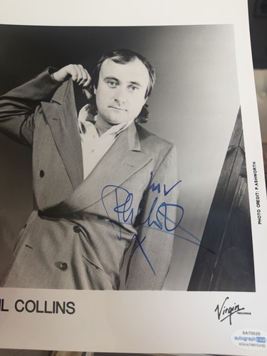 Phill collins autograph signed - phill,