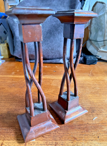 Antique vintage wooden oak art - oak,