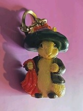 Keyring Key Ring - Vintage Peter Rabbit Character Bunny Key Fob Chain 90s