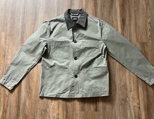 Zara mens jacket shacket green medium cord collar crisp feel cotton