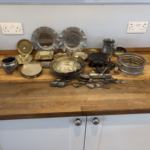 Silver plated job lot - silver,