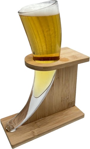 Viking beer horn glass with - viking,