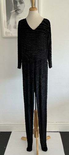 Vintage black devore velvet - vintage,