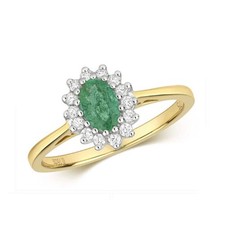 Real Emerald and Diamond Ring