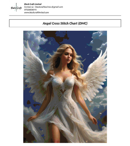 Angel cross stitch chart - stitch, pack