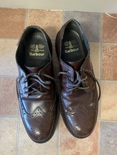 Barbour South Shields  Men's Leather Brogue’s Shoes, Size 10 UK, Brown