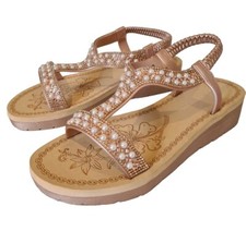 Ladies Elastic Low Wedge Rose