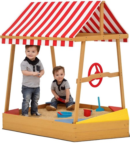 Aiyaplay wooden kids sandpit - aiyaplay,
