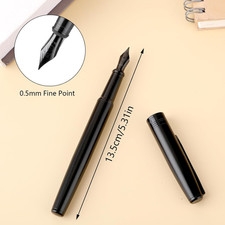 Black Metal Fountain Pen, Fine