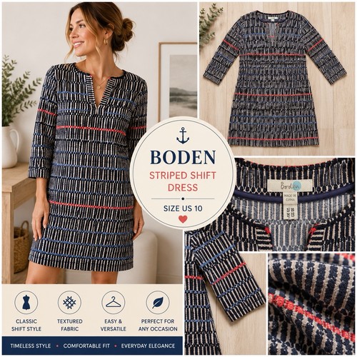 Boden striped shift dress - shift,