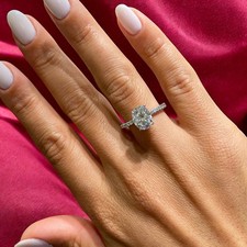 14k white gold oval - 14k, bridal