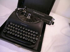 Vintage Remington Rand Typewriter De Luxe Model 5 Made In USA 1940s in Case