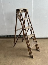 A set of wooden ladders
