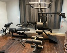 Powertec Multisystem Gym Workbench Leverage Inc Bars + Attachments + Legs + Curl