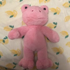 Build a Bear Workshop Hoppy Pink Spring Frog Rare Plush Soft Cuddly Toy BABW