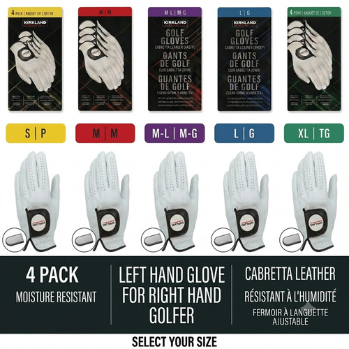 Kirkland leather golf glove - kirkland,