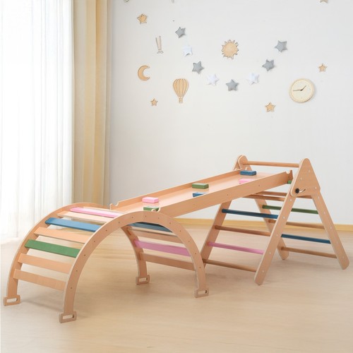 Wooden kids climbing - climbing, w/