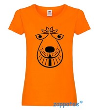 Ladies Space Hopper T Shirt in orange