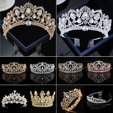 Cross Crystal Crown Wedding Bridal Queen Princess Prom Elegant Crown Tiara Hair