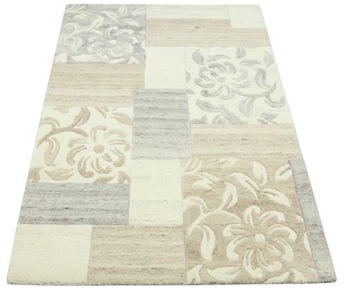 Gray beige oriental carpet - gray,