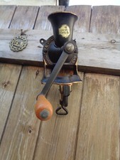 Vintage Spong No 1 Cast Iron Coffee Mill Grinder,  Wall or Table Mounted