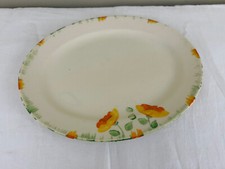 VINTAGE 1930s SWINNERTONS "Poppies" meat serving dish platter plate 11" floral