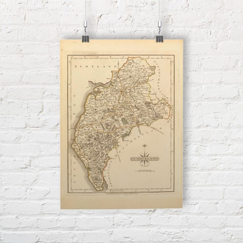 Map cumberland england - map,