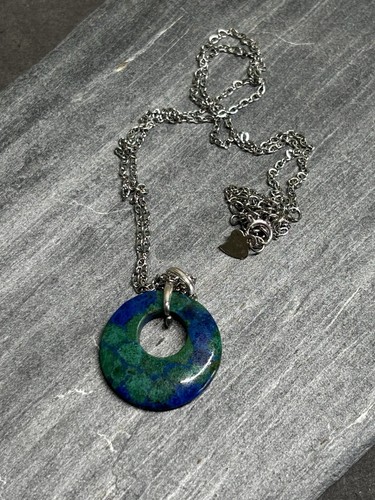 Azurite malachite donut - azurite,