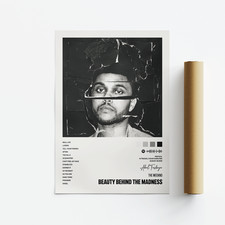 The Weeknd, Beauty Behind the Madness Album Art Poster, Print, Music, Tracklist