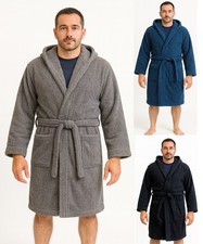 men's TERRY TOWEL BATH ROBE LUXURY SOFT EGYPTIAN COTTON DRESSING GOWN dry comfy