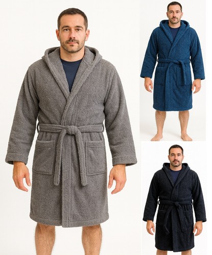 Men terry towel bath robe - towel,