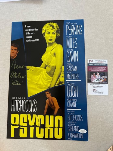 Vera miles signed 11x17 alfred - vera,