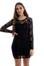 Womens Lace Bodycon Long