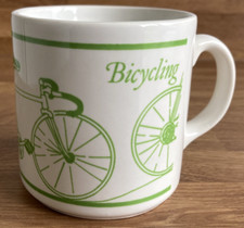 Vintage Grindley Bicycling Racer Bike Cycle Ceramic Coffee Mug Made In England.