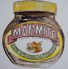 Marmite watercolour painting A