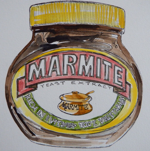 Marmite watercolour painting